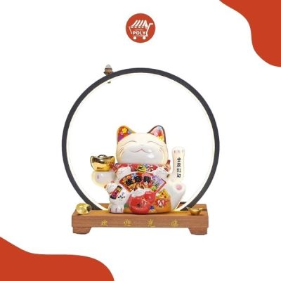 Thác Khói Trầm Hương Mèo Thần Tài Thiên Kim - TH011