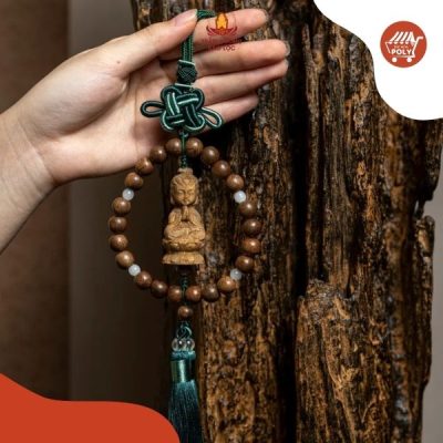 Treo trang trí ô tô Mặt Phật Adida ánh hào quang - TH017