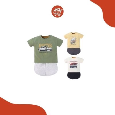 Đồ bộ bé trai cộc tay cotton actif thoáng mát – Mompa - THF019